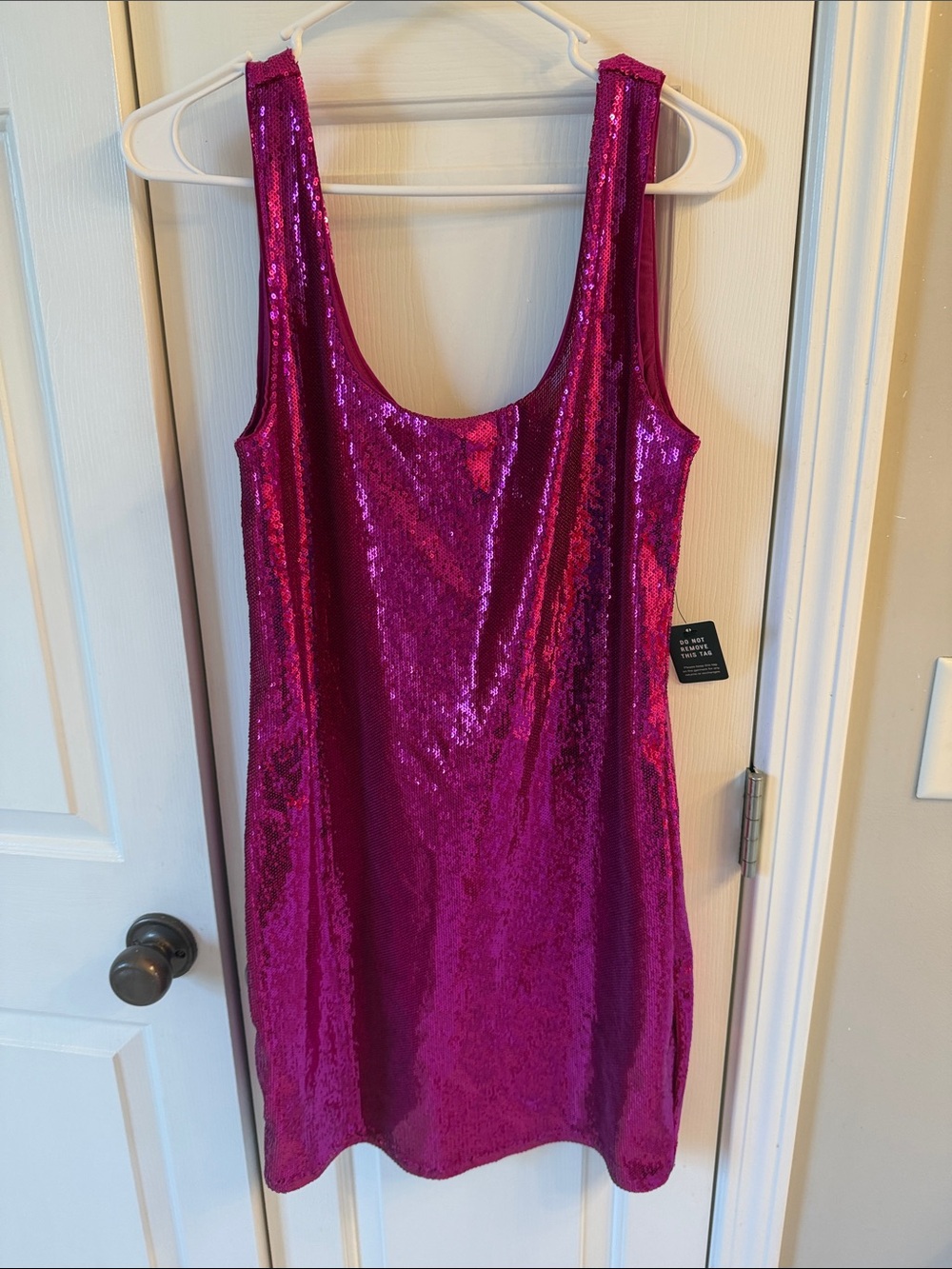 Express Hot Pink Sequin Mini Dress